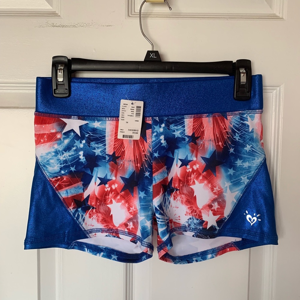Justice compression shorts Size 14
